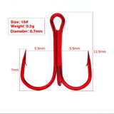 10Pcs High Steel Carbon Fishing Hook